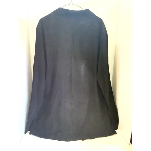 LA MATTA JET BLACK LEATHER LIGHTWEIGHT JACKET Blazer NO SIZE ~XL Vintage - Picture 7 of 11